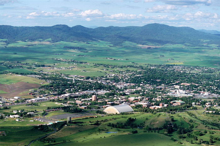 Moscow, Idaho aerial view